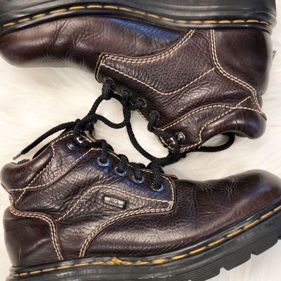 DR. MARTENS  Dark Brown leather Ankle Boots size 6 - Picture 2 of 8